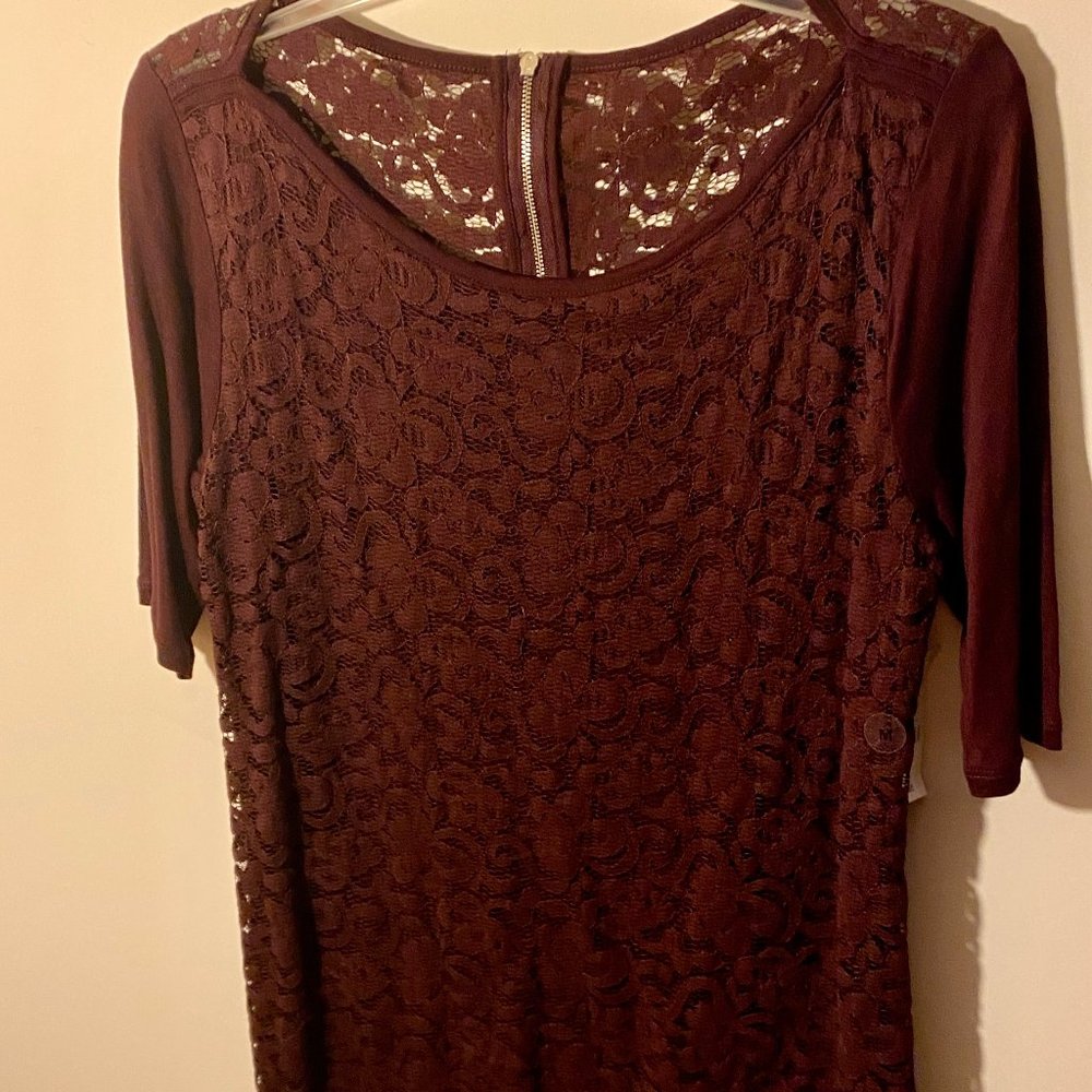 Soho NY & Company Jeans Lace Blouse
